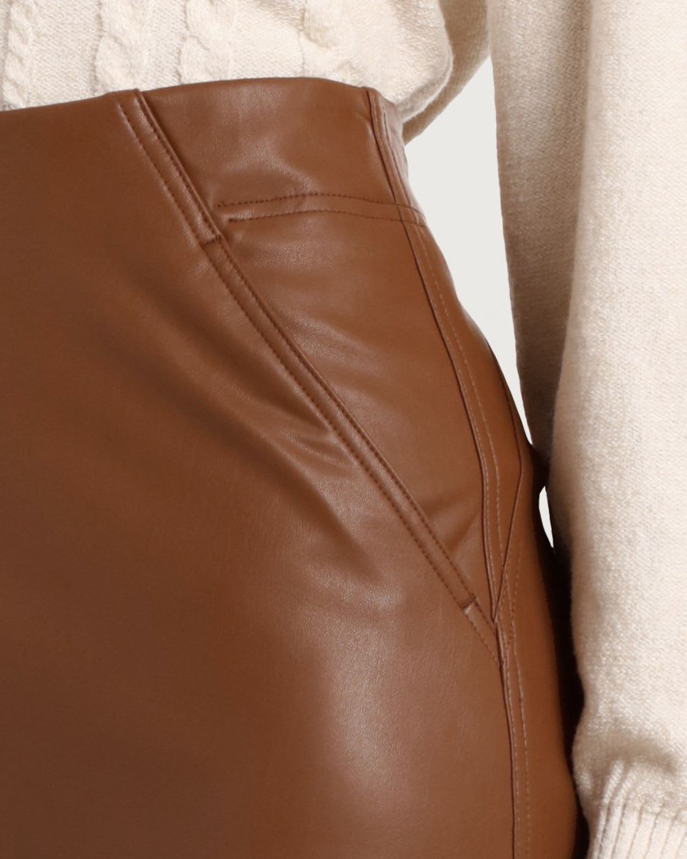 A-Line Vegan Leather Skirt