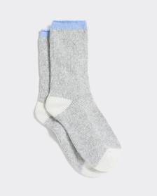 Winter Socks with Coloured Hem