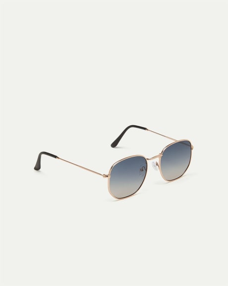 Skinny Metal Frame Sunglasses