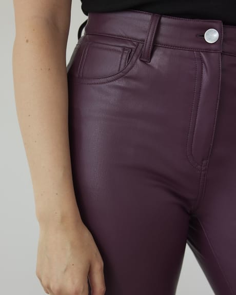 Straight-Leg High-Rise Vegan Leather Pants