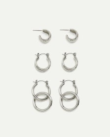 Boucles d'oreilles en anneaux – Paquet de 3