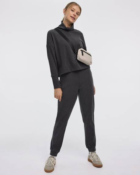 Pantalon jogger en tissu brossé - Hyba - Petite