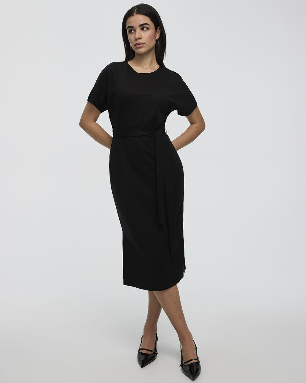 Crew-Neck Shift Dress