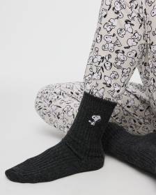 Winter Socks with Snoopy at Hem
