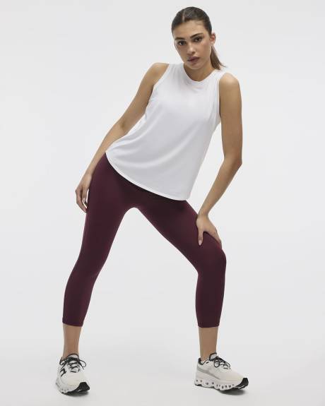 High-Rise Pulse Capri Legging with Compression Waistband - Hyba