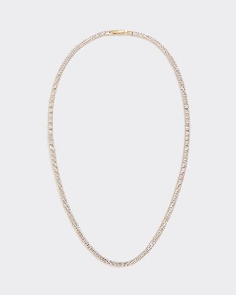 Collier court en pierres de verre