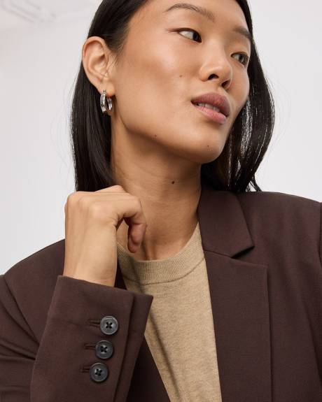 Veston ajusté en tricot à un bouton - Le Stretch Moderne (MD)