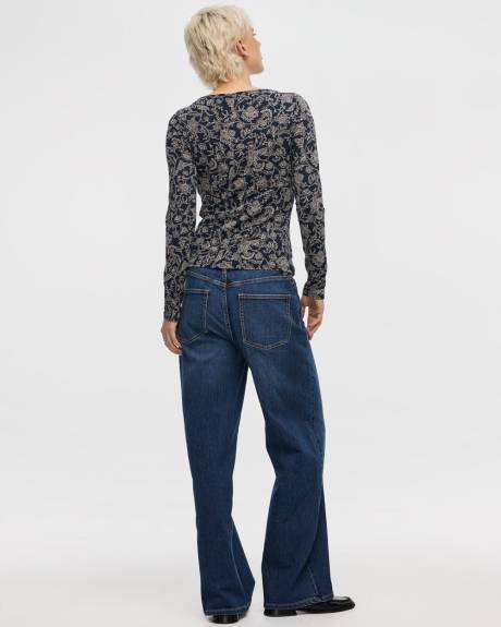 Haut à manches longues et col bateau