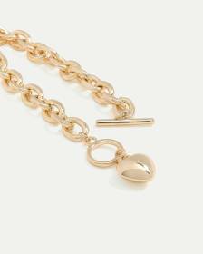 Bracelet à chaîne forçat à breloque bulle en coeur