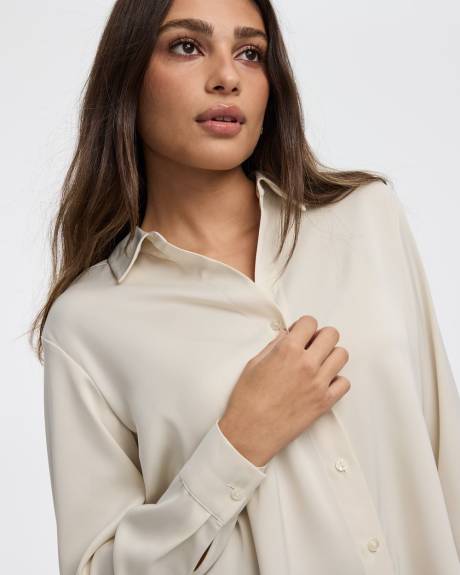 Satin Long-Sleeve Shirt