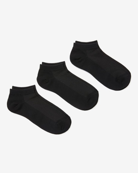 Basic Cotton Blend Ankle Socks Trio
