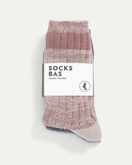 Super Soft Marled Socks, Set of 2