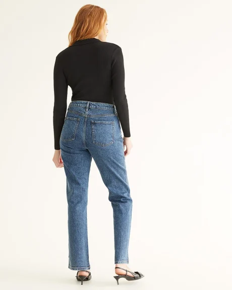 Straight-Leg High-Rise Jean - Petite
