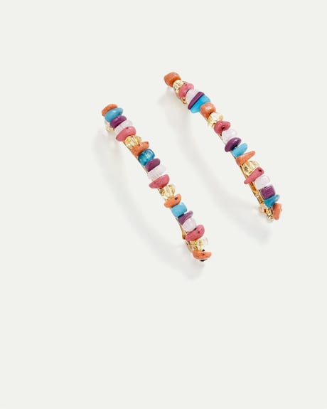 2-Pack Multi Stone Hairclips