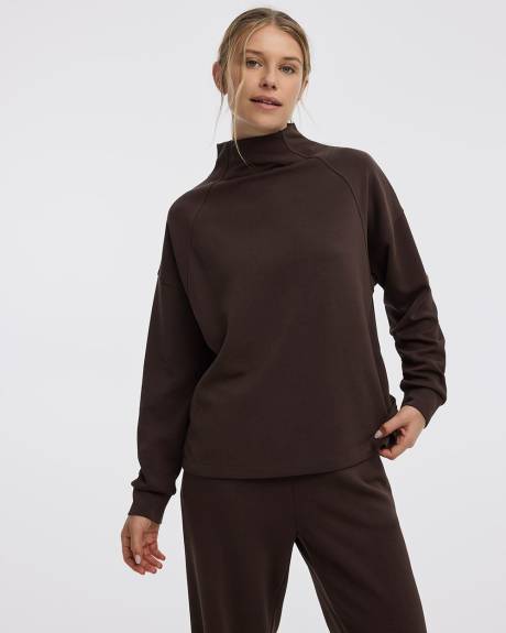 Long-Sleeve Mock-Neck Pullover - Hyba