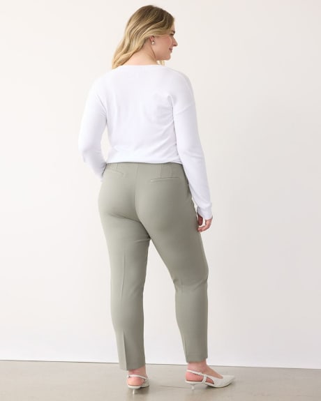 Tapered-Leg High-Rise Twill Pant