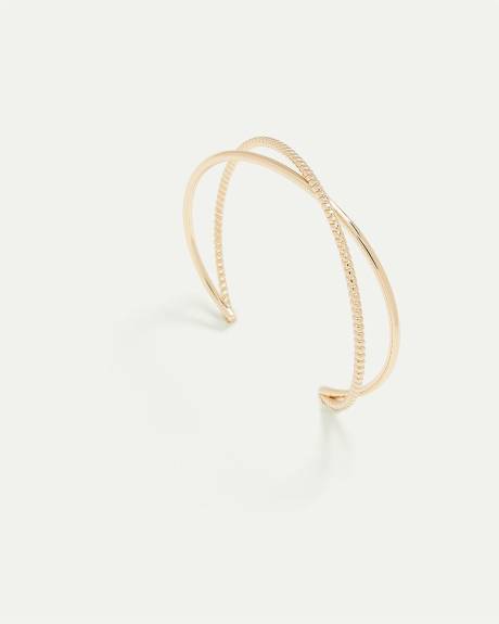 Criss-Cross Open Cuff Bracelet