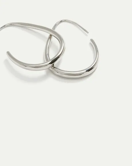 Boucles d'oreilles anneaux allongés