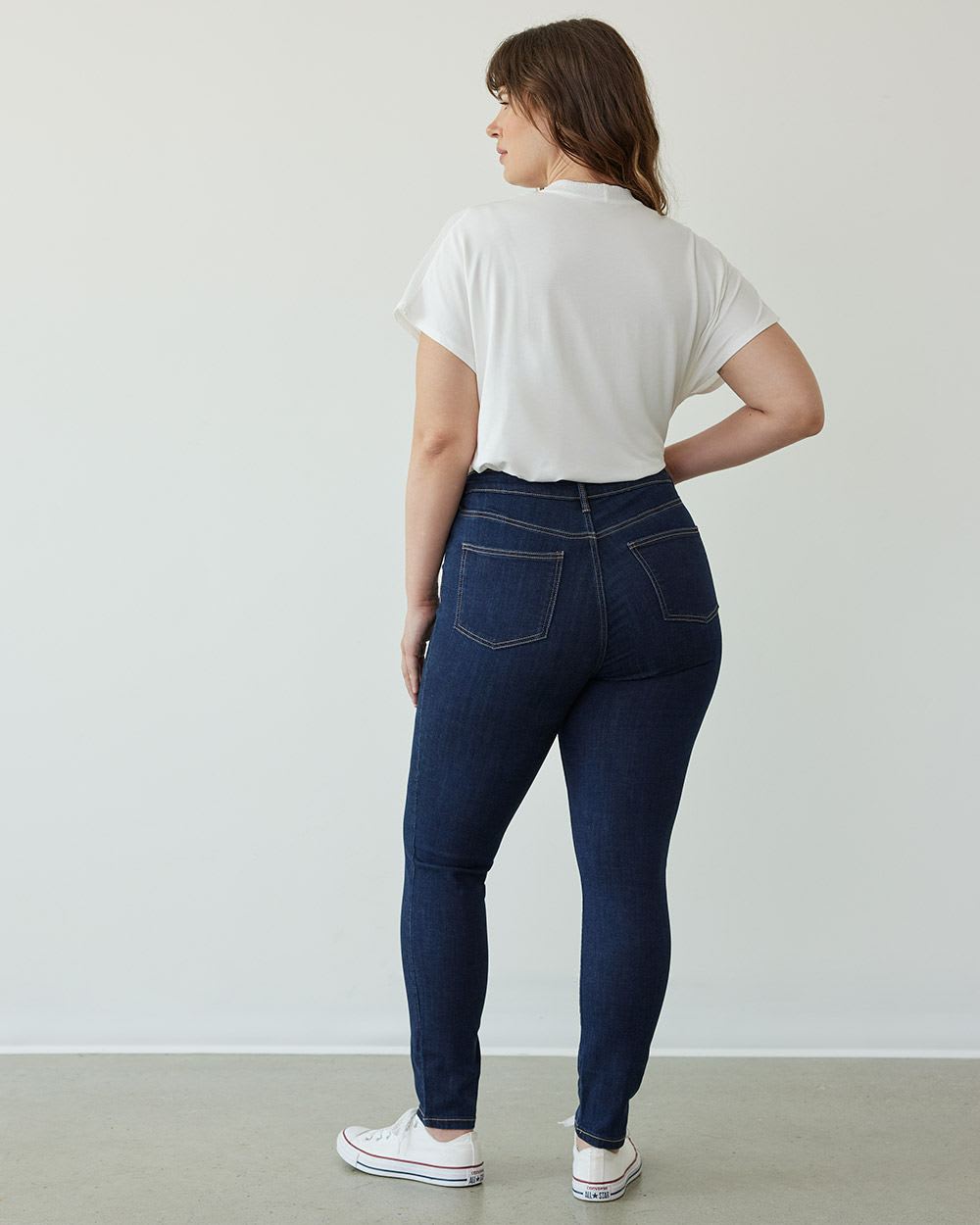 Skinny-Leg High-Rise Jean, Signature Soft