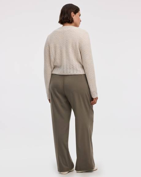 Cardigan à manches longues et col V en mailles de fantaisie