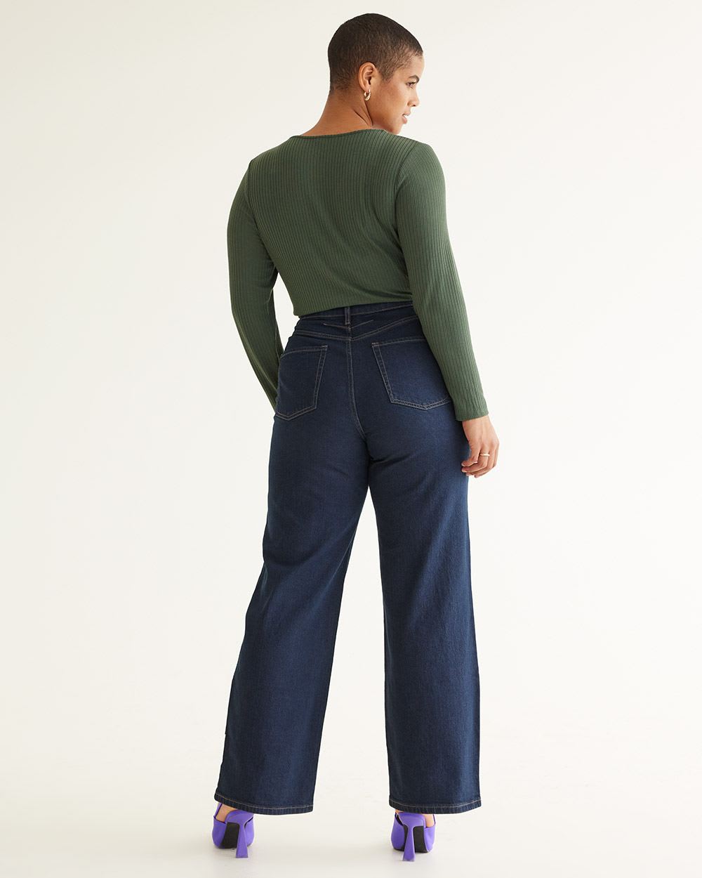 Wide-Leg High-Rise Curvy Jean