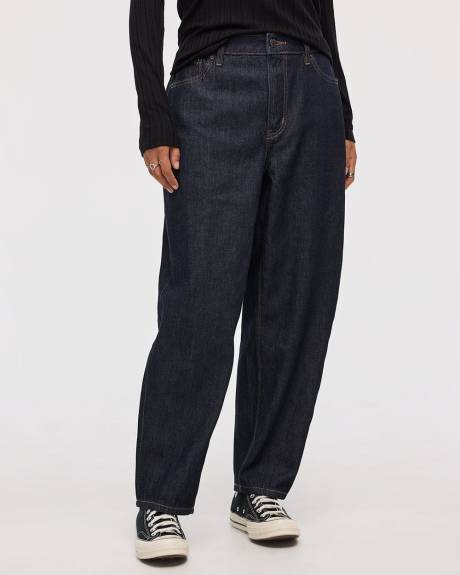 High-Rise Barrel Jeans - Petite