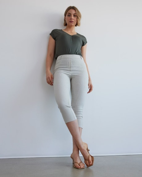 Slim-Leg High-Rise Tweed Capri Pants, The Iconic - Petite