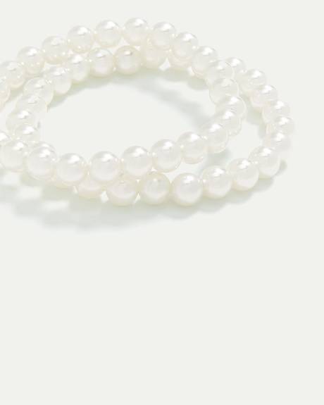 Elastic Bracelets with Pearls - Set of 2