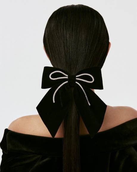 Hair Clip with Velvet Bow