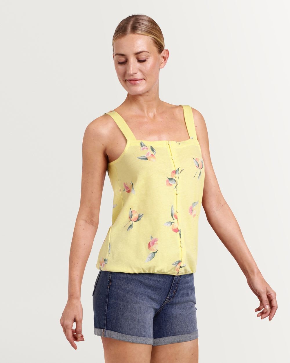 Sleeveless Bubble Hem Printed Tank Regular Reitmans