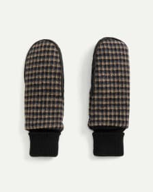 Leather & Plaid Mittens