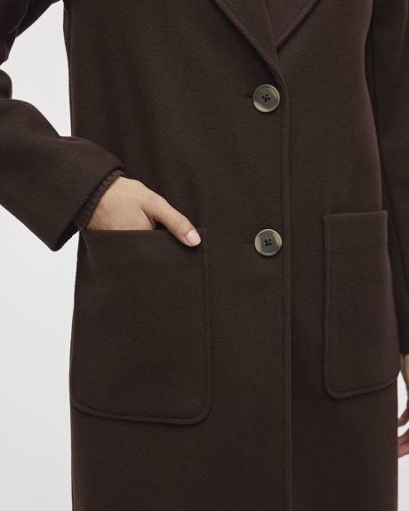 Long Coat with Two-Button Closure