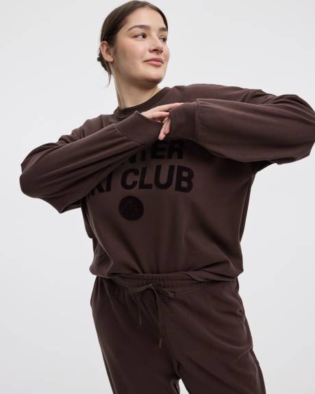 Long-Sleeve Crew-Neck Polar Fleece Sweater - Hyba