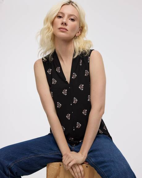 Haut sans manches à col V