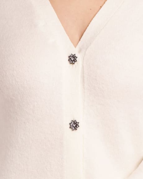 Reversible Jewel Button Cardigan