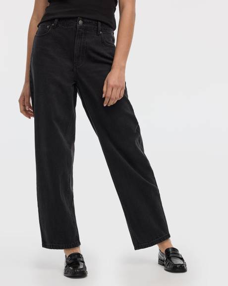 High-Rise Barrel Jeans