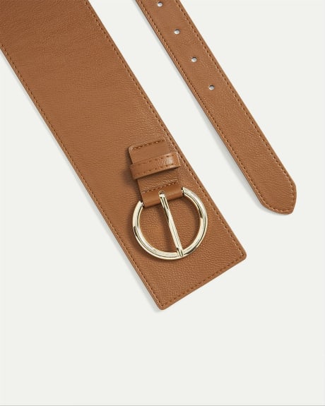 Asymmetrical Faux Leather Belt