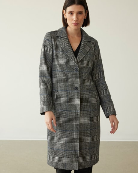 Long Coat with Two-Button Closure