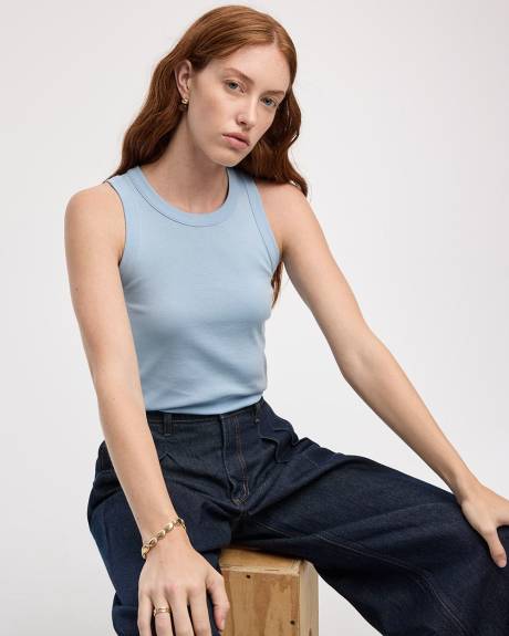 Camisole côtelée à col rond - R Essentials