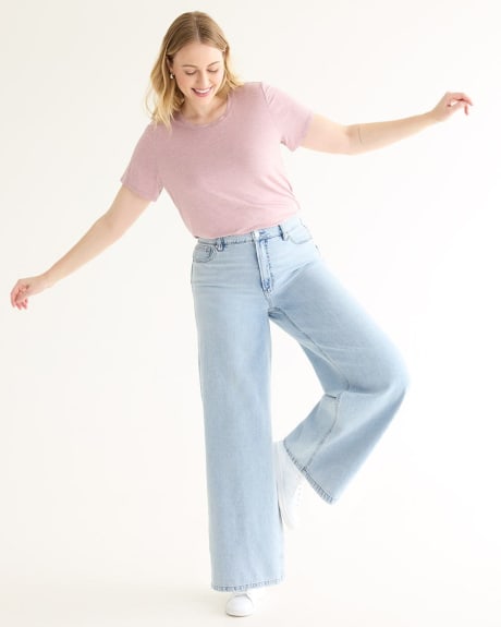 Wide-Leg High-Rise Jean - Petite