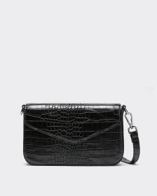 Faux Leather with Crocodile Pattern Cross-Body Bag