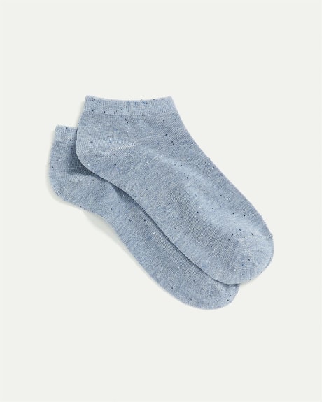 Textured Cotton Anklet Socks