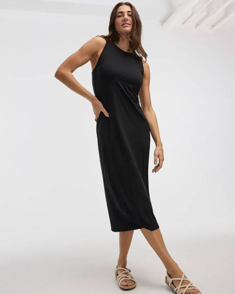 Robe midi droite sans manches