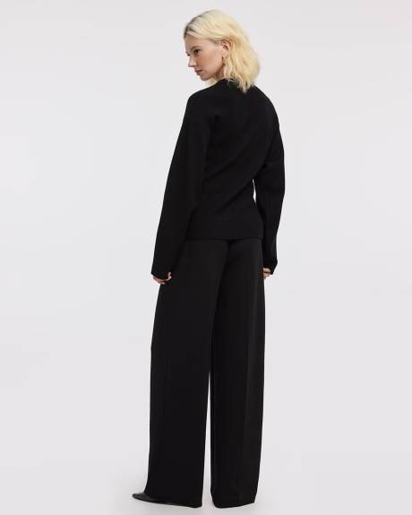 Cardigan cintré à manches longues et col rond