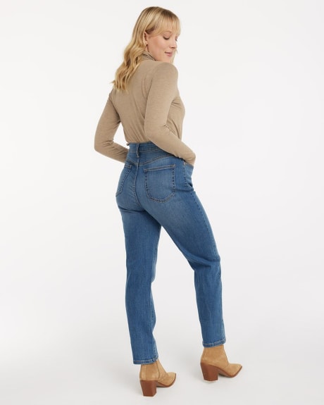 Super High-Rise Medium Wash Ankle Jean with Straight Leg - Petite