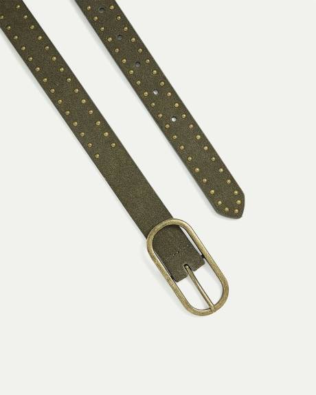Ceinture en suède à clous