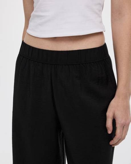 Wide-Leg High-Rise Pull-On Pant - Petite