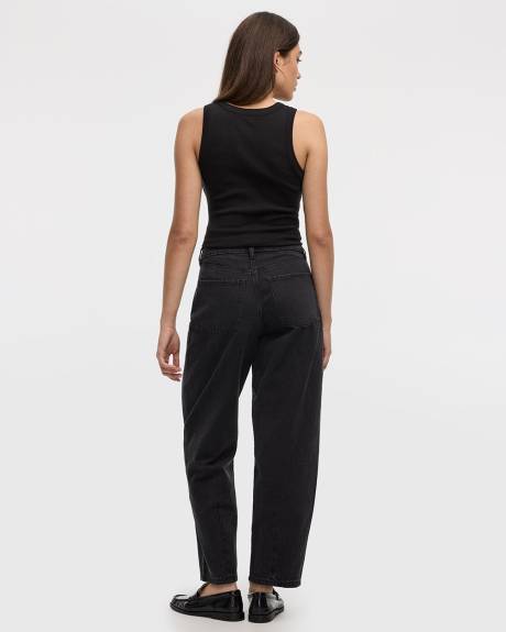 High-Rise Barrel Jeans