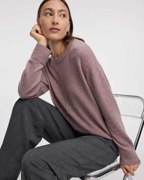Cashmere-Blend Crew-Neck Pullover