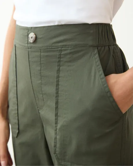 Pantalon jogger en popeline avec poches cargo